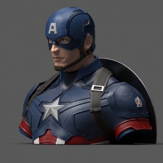 Avengers Endgame Coin Bank Captain America 20 cm - pokladnička