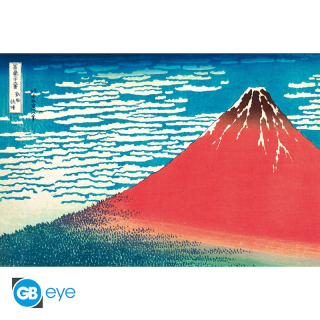 Plagát Hokusai - Red Fuji 61 x 91 cm