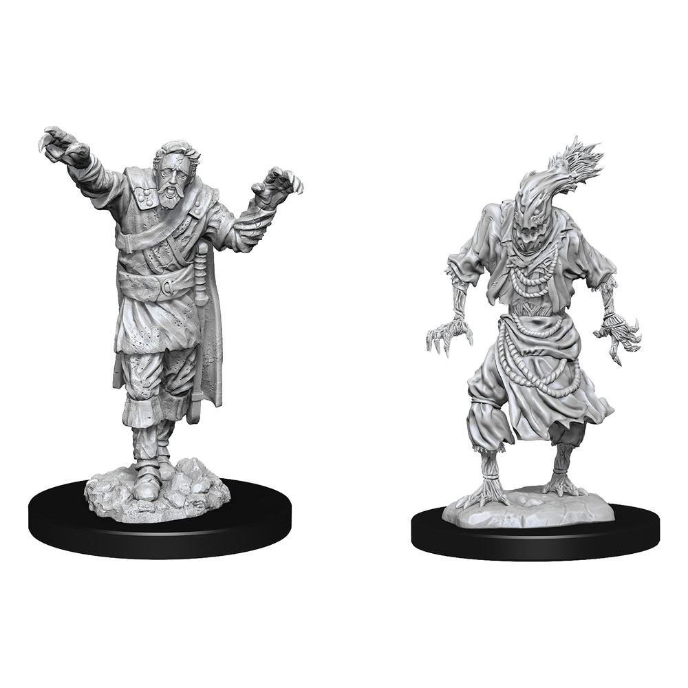 Dungeons & Dragons Nolzur's Marvelous Miniatures -  Scarecrow & Stone Cursed 2-Pack, 4 cm