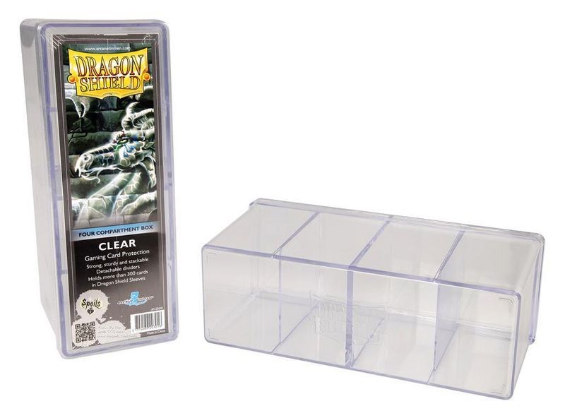 Krabička na karty Dragon Shield - 4 Compartment Box – clear