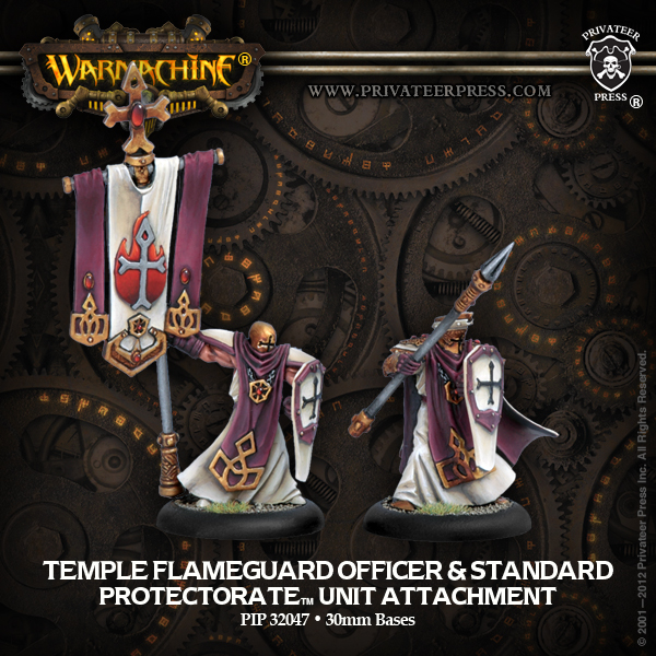 WM Protectorate - Temple Flameguard Officer & Standard