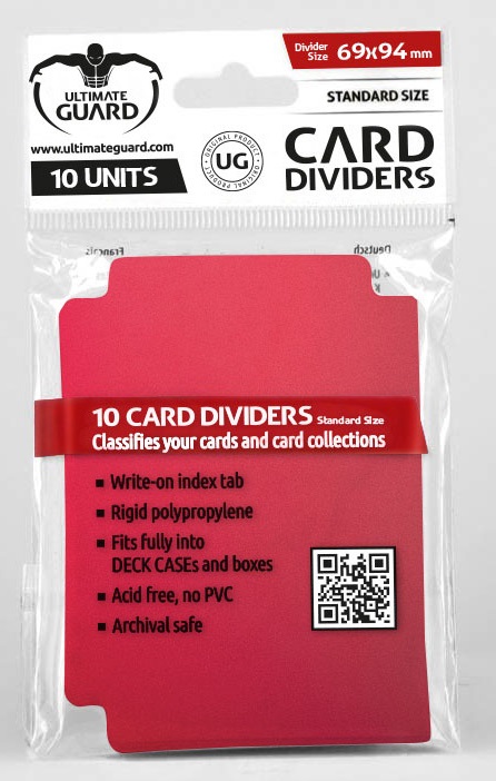 Deck Dividers Ultimate Guard (10) - Red - rozdeľovače kariet