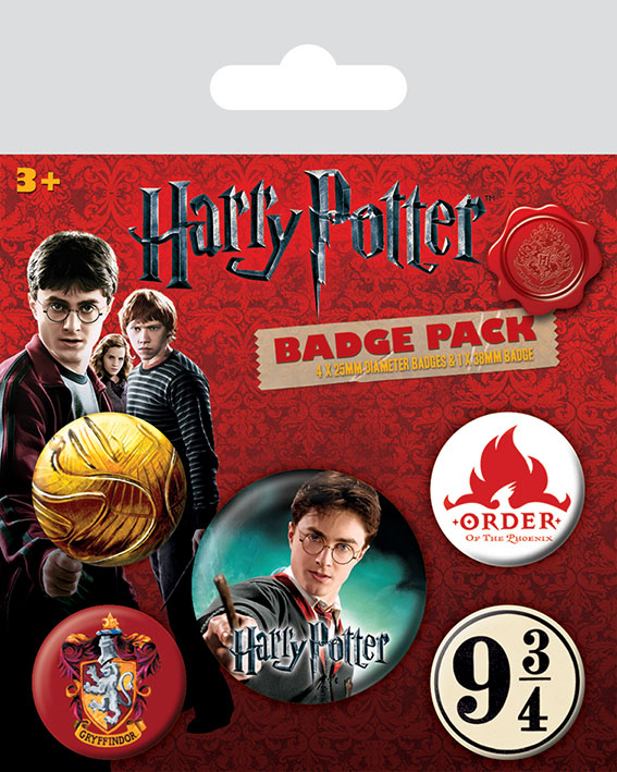 Odznak Harry Potter Pin Badges 5-Pack Gryffindor
