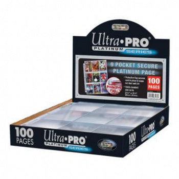 Obal UltraPRO - stránka na 9 kariet PLATINUM Secure with flap (100ks)