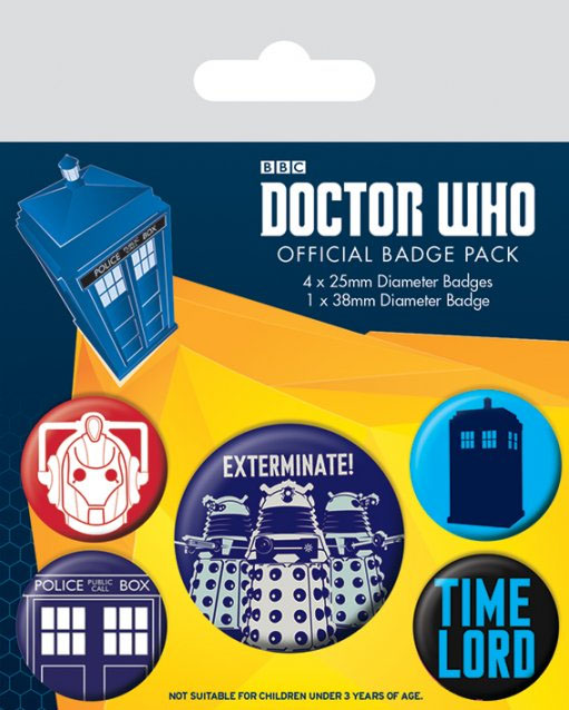 Odznak Doctor Who Pin Badges 5-Pack Exterminate