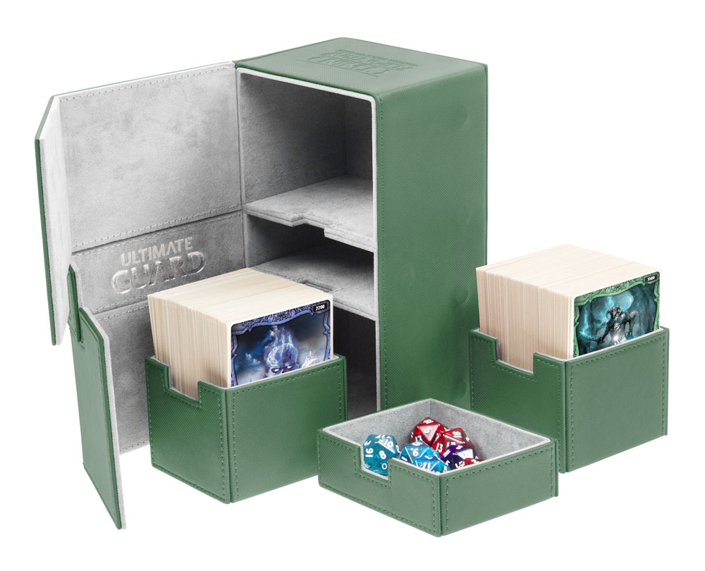 Krabička Ultimate Guard Twin Flip´n´Tray Deck Case 200+ green