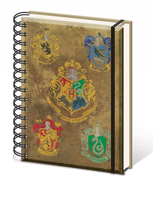 Zápisník - Harry Potter Notebook A5 Hogwart's Crests