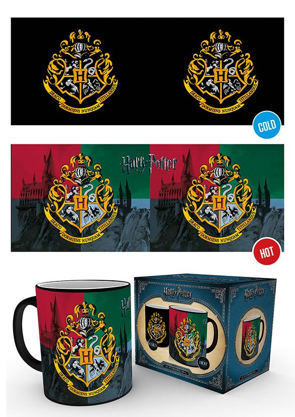 Šálka Harry Potter Heat Change Mug Hogwarts Crest