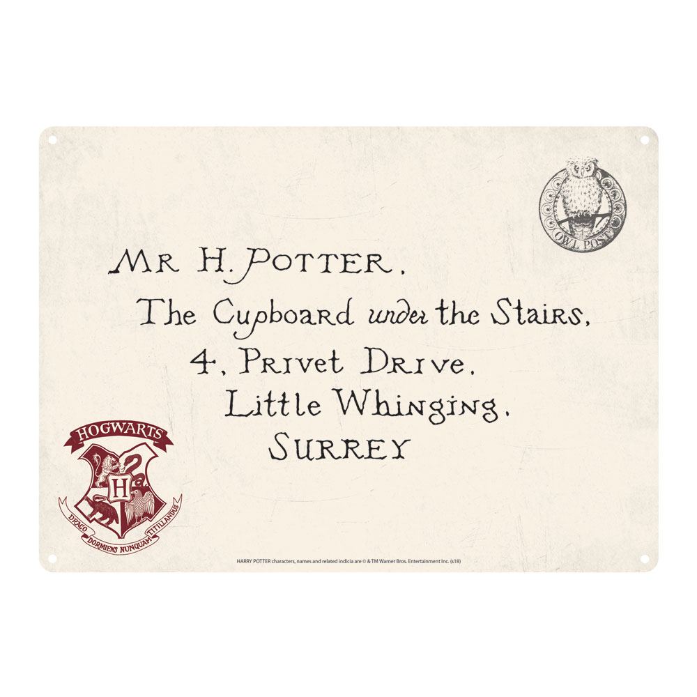 Harry Potter Tin Sign Letters 21 x 15 cm