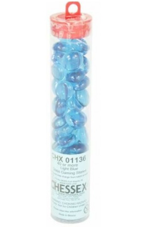 Kamienky Glass Stones (40/4“ tube) - Light Blue