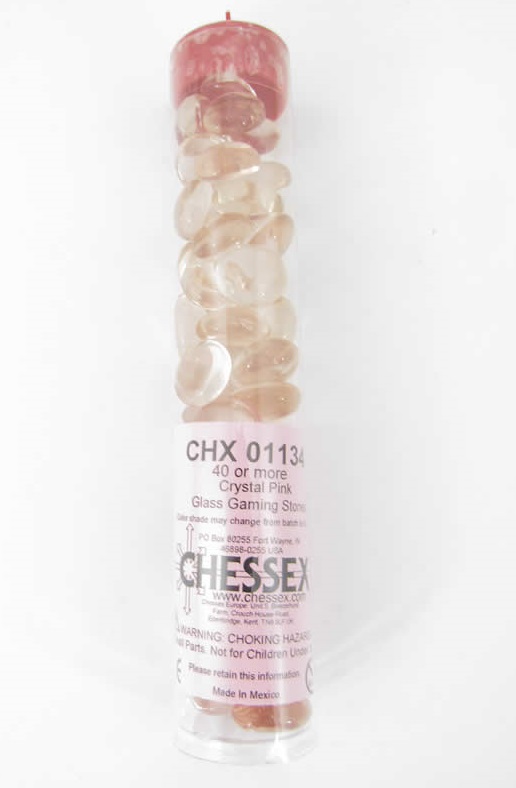 Kamienky Glass Stones (40/4“ tube) - Crystal Pink