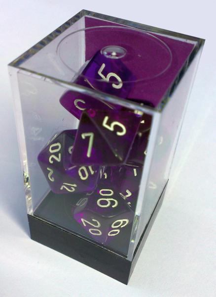 Kocka Set (7) - priesvitná - fialová / purple