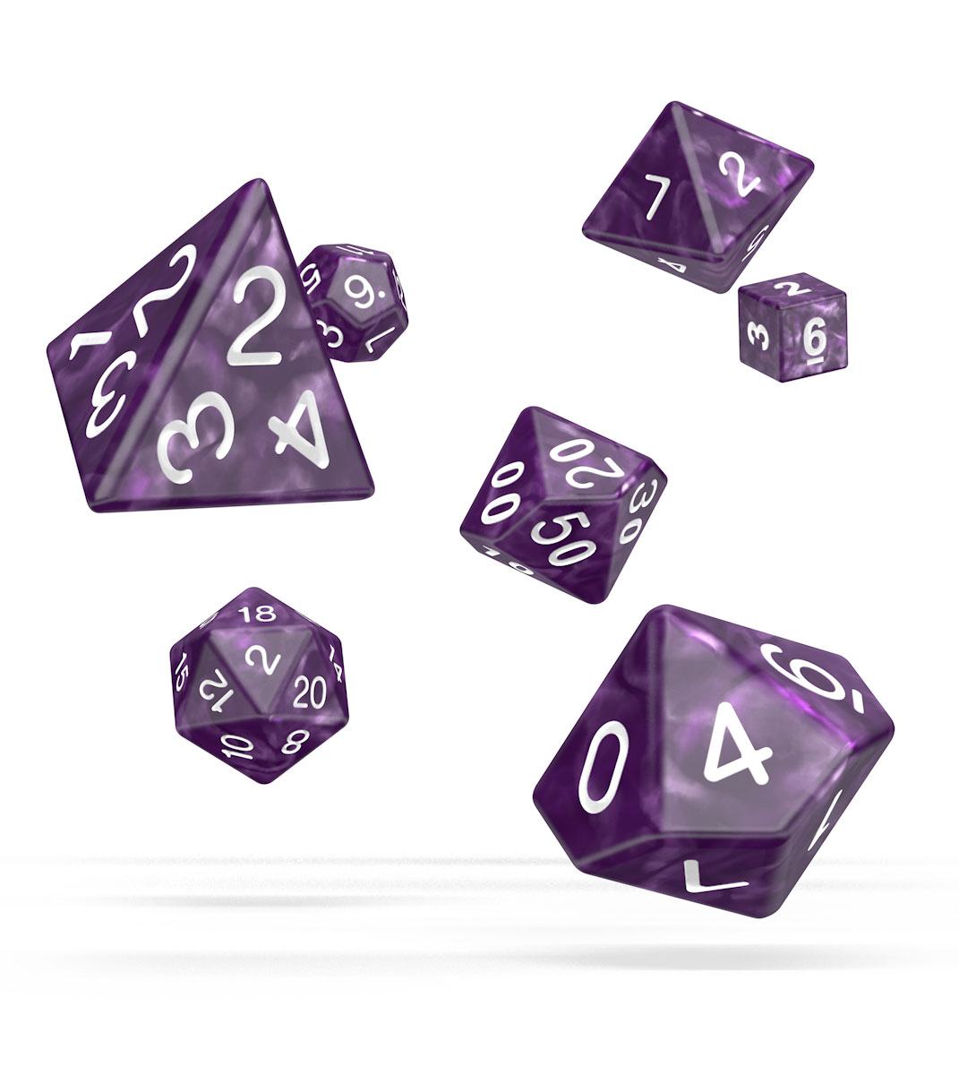 Kocka Set (7) - Oakie Doakie Dice RPG Set Marble - Purple