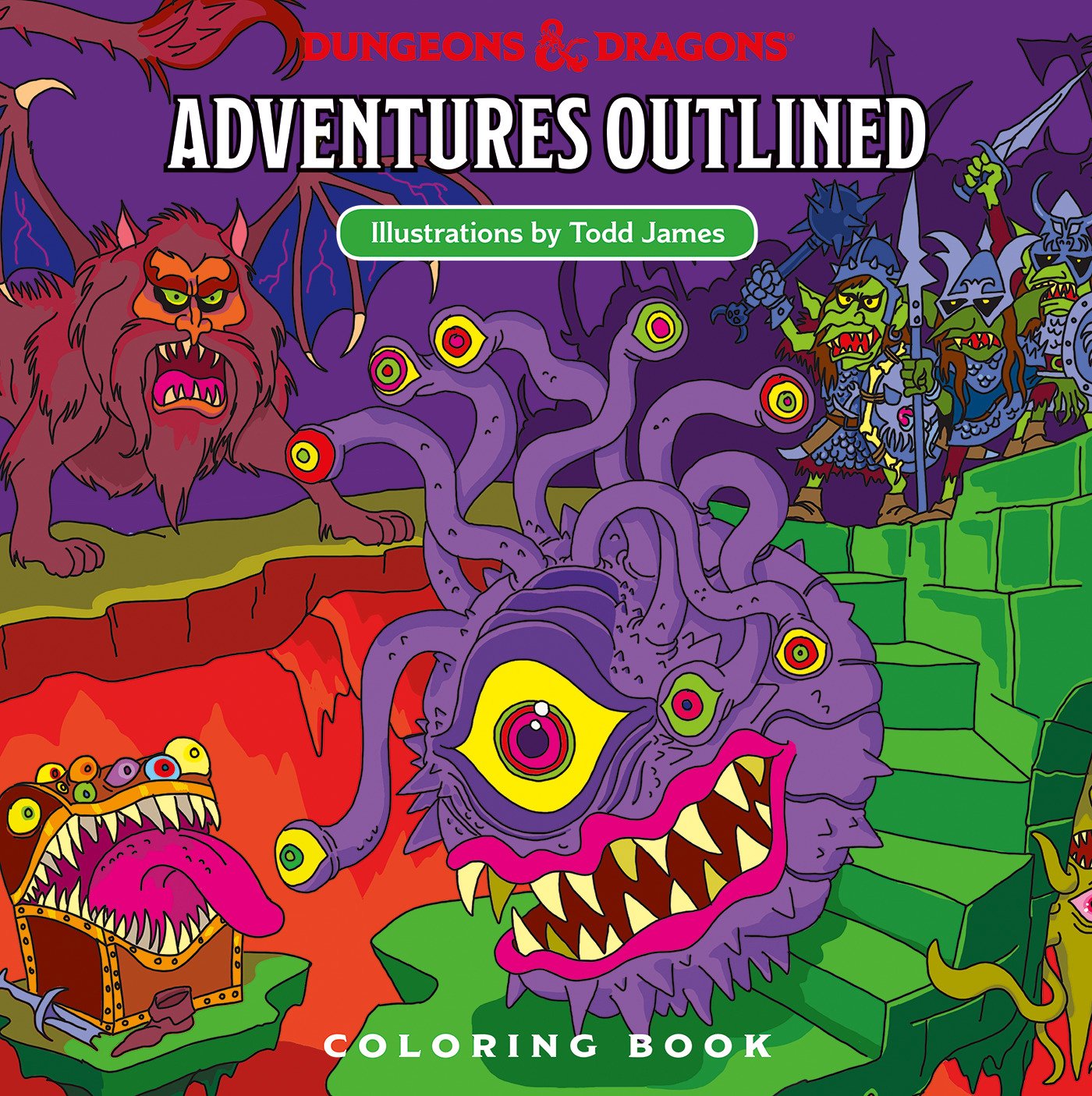 Dungeons & Dragons Adventures Outlined - Coloring Book