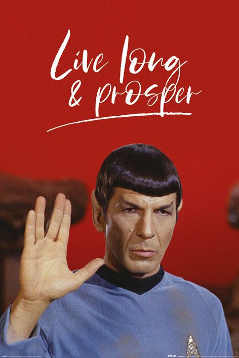 Plagát Star Trek Poster Live Long and Prosper 61 x 91 cm