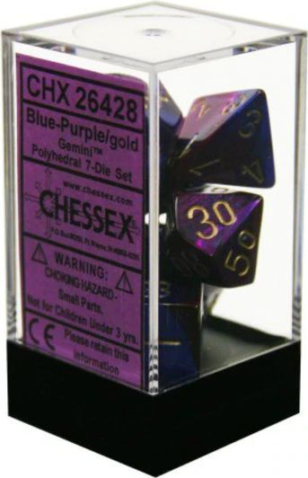 Kocka Set (7) - Gemini - black-purple, gold
