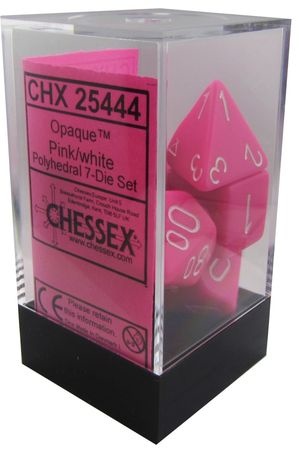 Kocka Set (7) - nepriehľadná - ružová,biela / pink,white