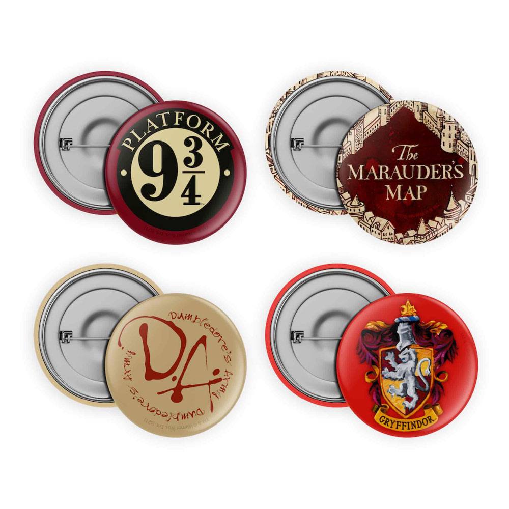 Odznak - Harry Potter Pin-Back Buttons 4-Pack Collection