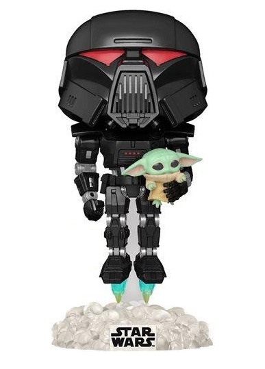 Funko POP: Star Wars The Mandalorian - Dark Trooper with Grogu 10 cm