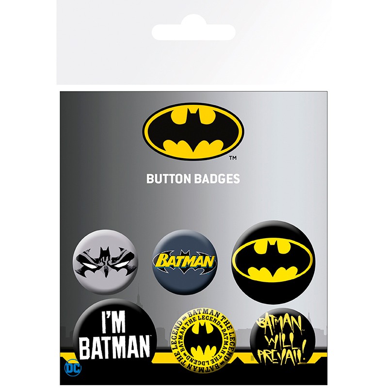 Odznak Batman Pin Badges 6-Pack