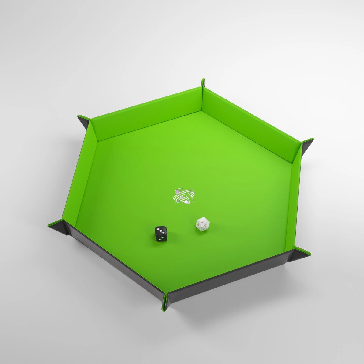 Tácka na hádzanie Gamegenic Magnetic Dice Tray - Hexagonal Black/Green