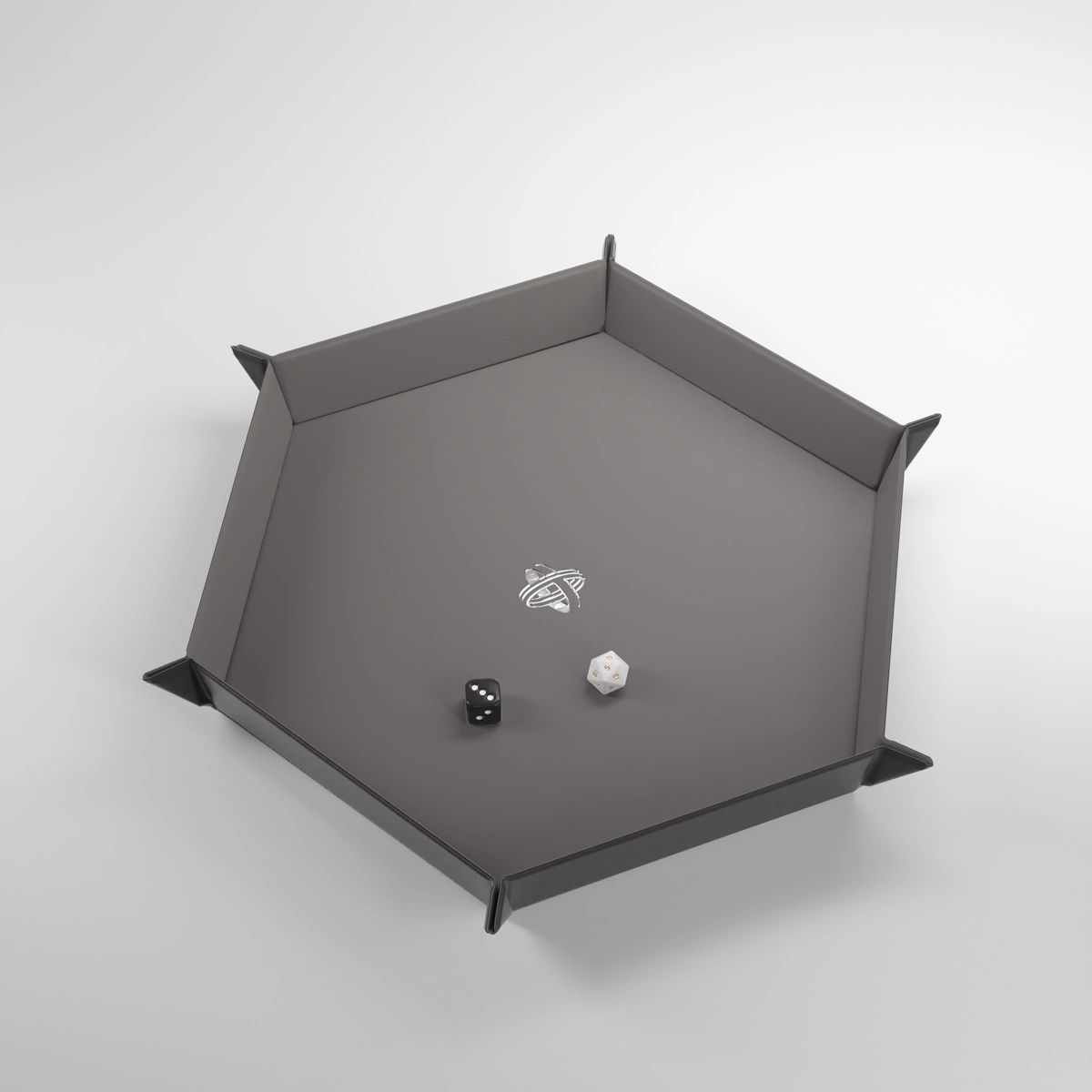 Tácka na hádzanie Gamegenic Magnetic Dice Tray - Hexagonal Black/Gray