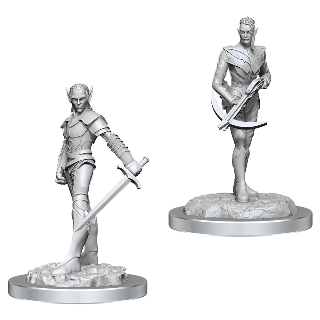Dungeons & Dragons Nolzur's Marvelous Miniatures - Drow Fighters 2-Pack, 4 cm
