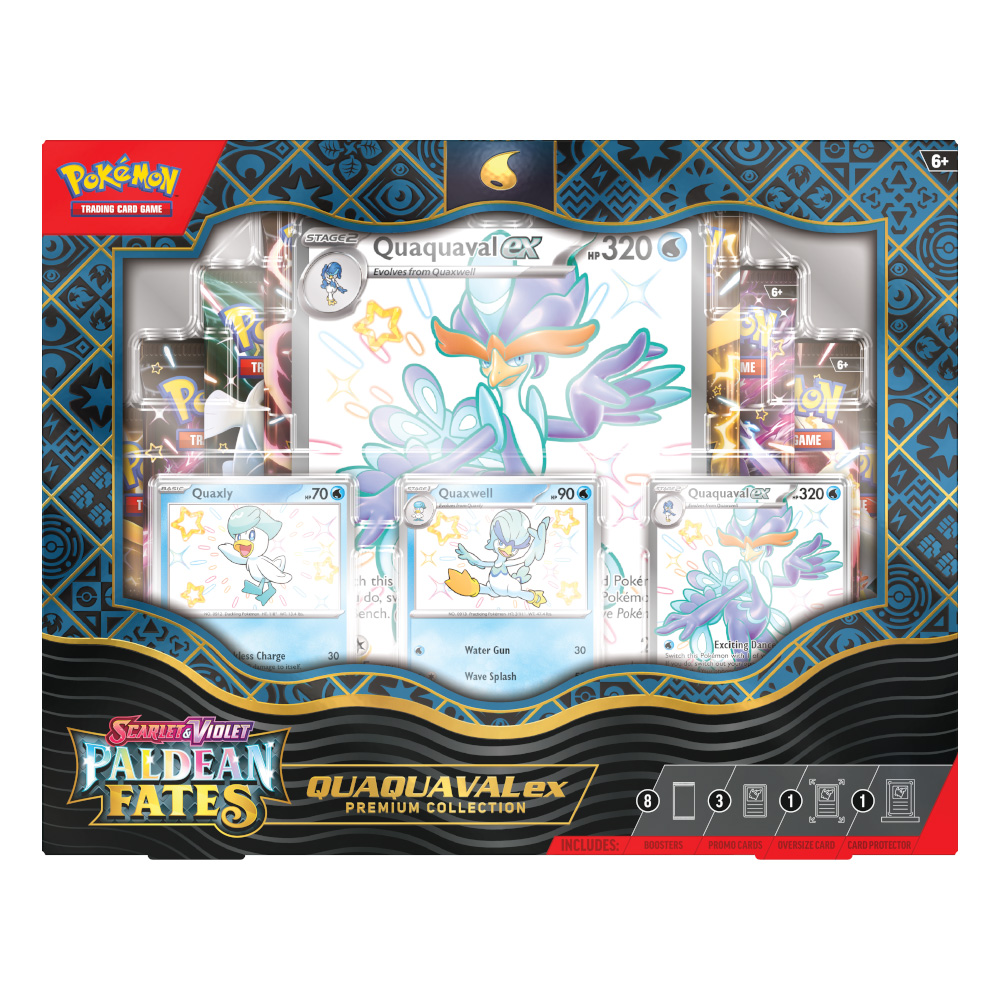 Pokémon TCG: Scarlet & Violet 4,5 Paldean Fates - Premium Collection QUAQUAVAL ex