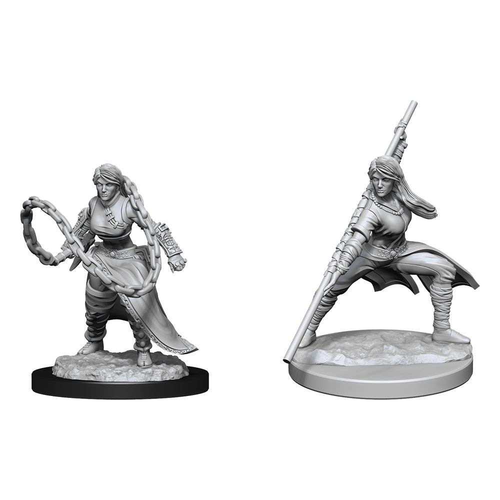 Dungeons & Dragons Nolzur's Marvelous Miniatures - Human Monk female (2) 2-Pack, 4 cm