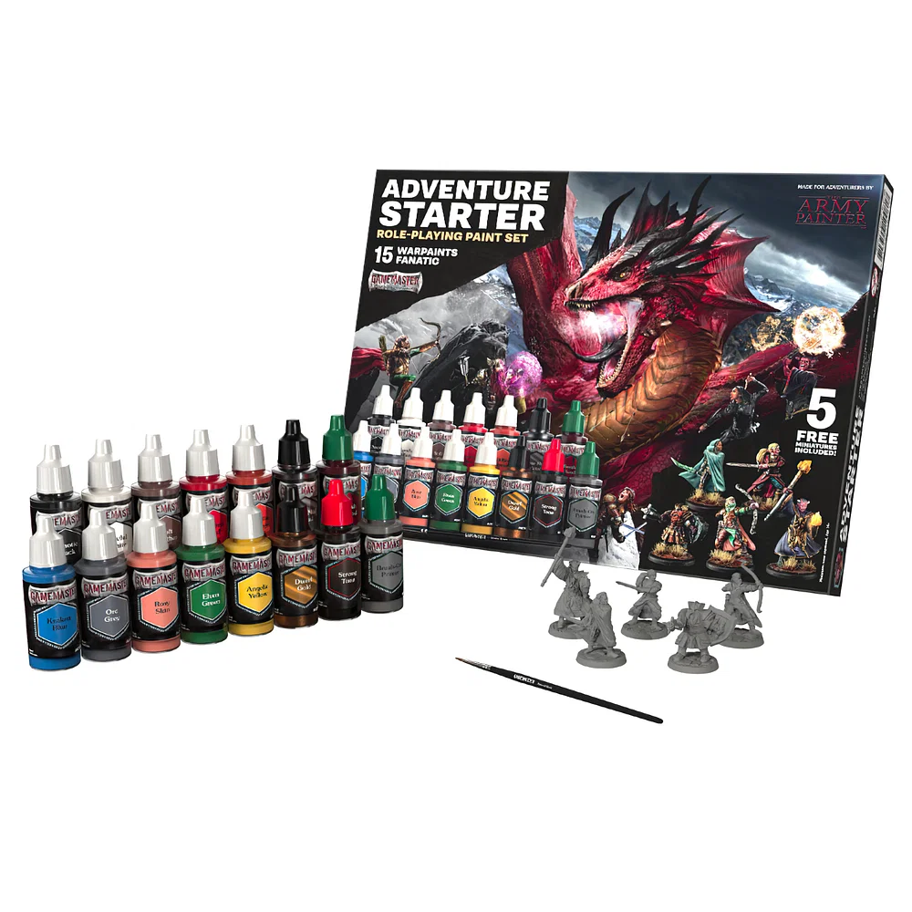 Army Painter - Gamemaster: Adventure Starter Set - figúrky, štetec, farby na miniatúry