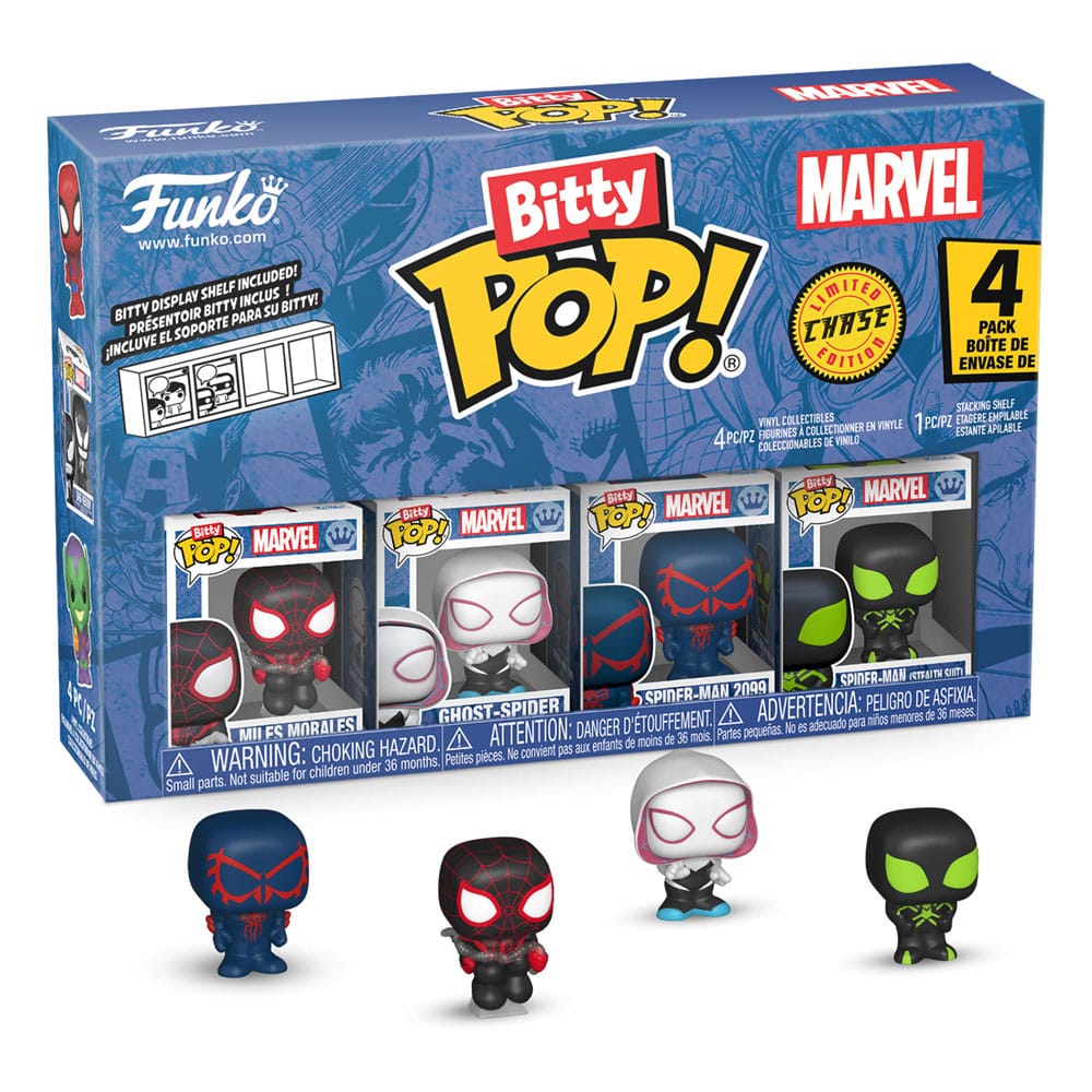 Funko Bitty POP: Marvel Spider-man - Miles Morales / Ghost-spider / Spider-man 2099