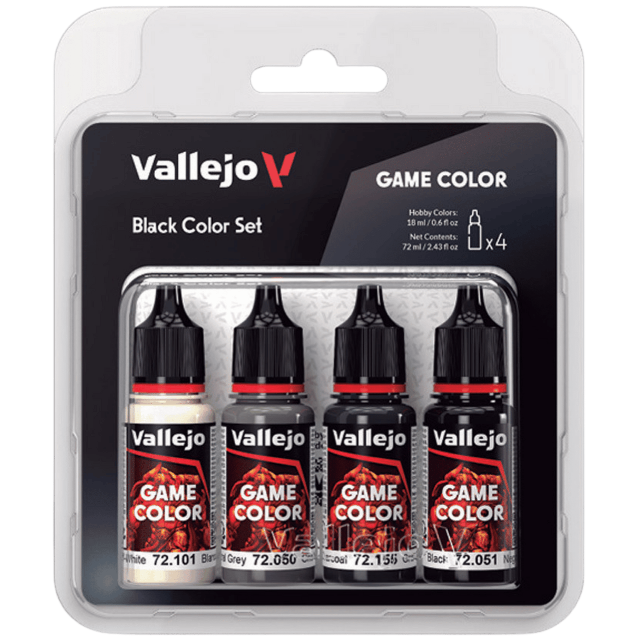Vallejo Game Color BLACK COLOR SET (4)