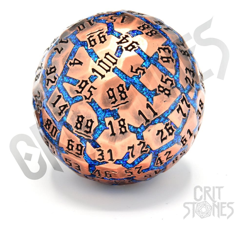 Kocka D100 - CritStones Metal Dice D100 Hextech Orb