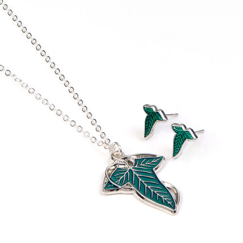 Prívesok a náušnice Lord of the Rings Leaf of Lorien