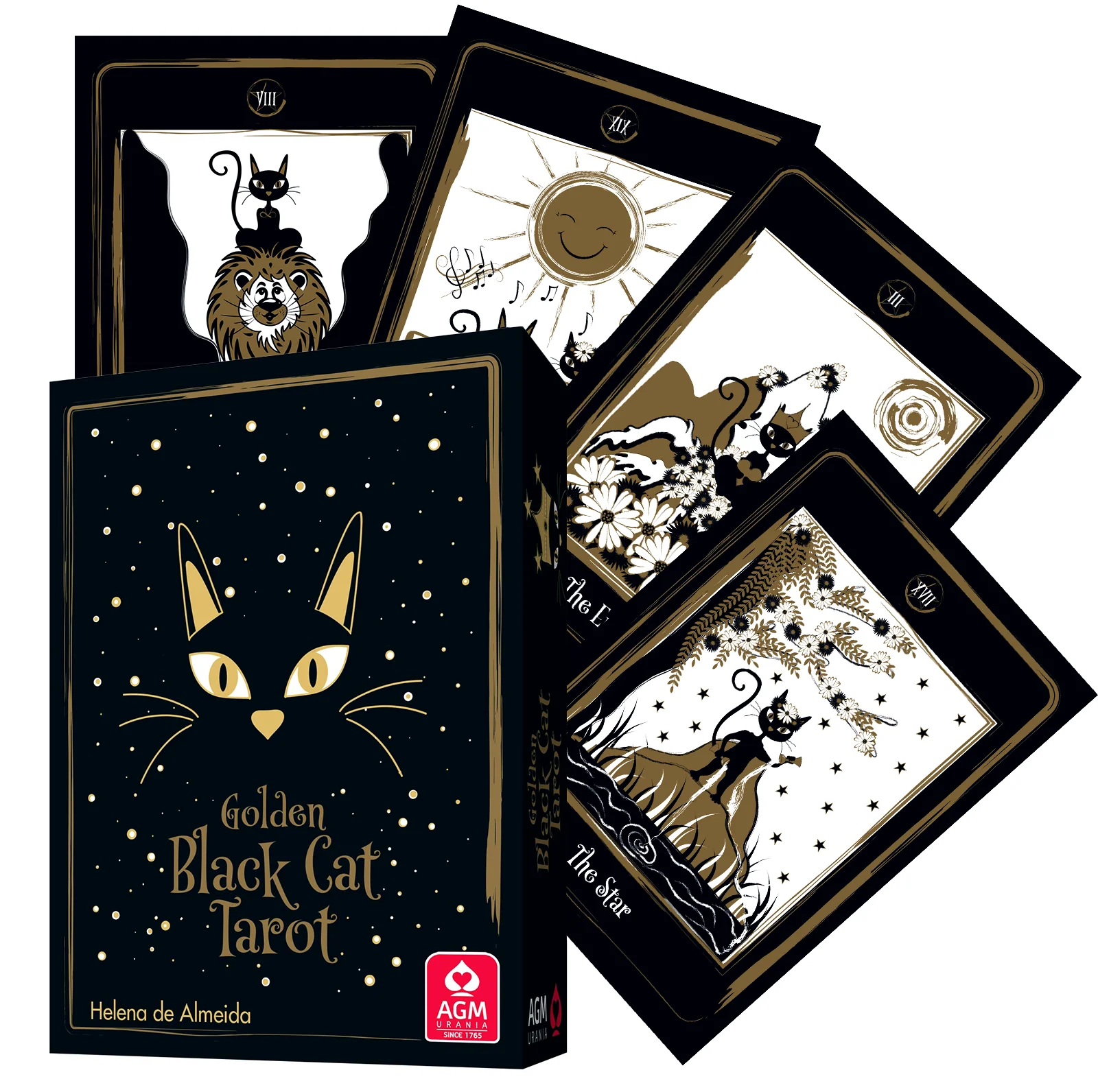 Tarot - Golden Black Cat Tarot Cards, AGM