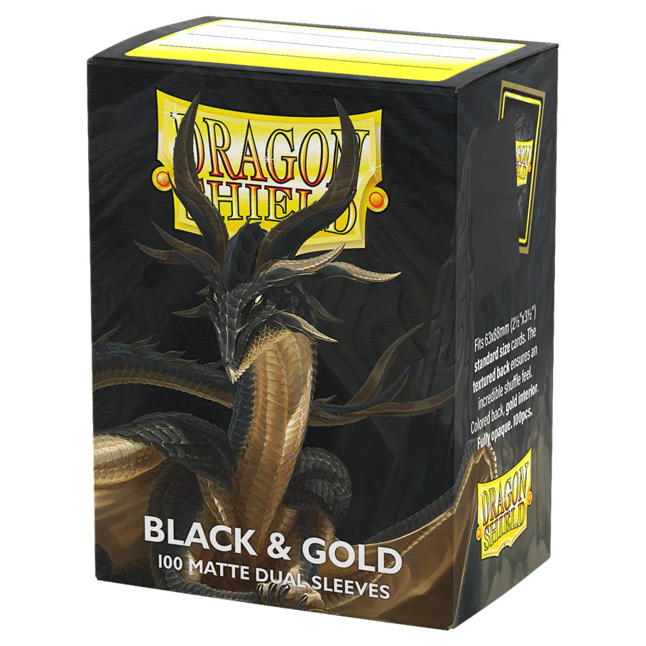 Obal Dragon Shield 100ks DUAL MATTE - Black & Gold