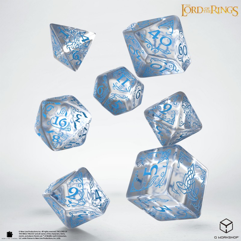 Kocka Set (7) QW Lord of the Rings Dice Set - Rivendell Water