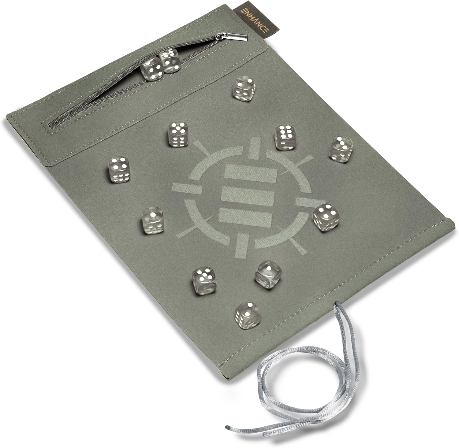 Roll on a Scrol Dice Set (12) - ENHANCE - Silver