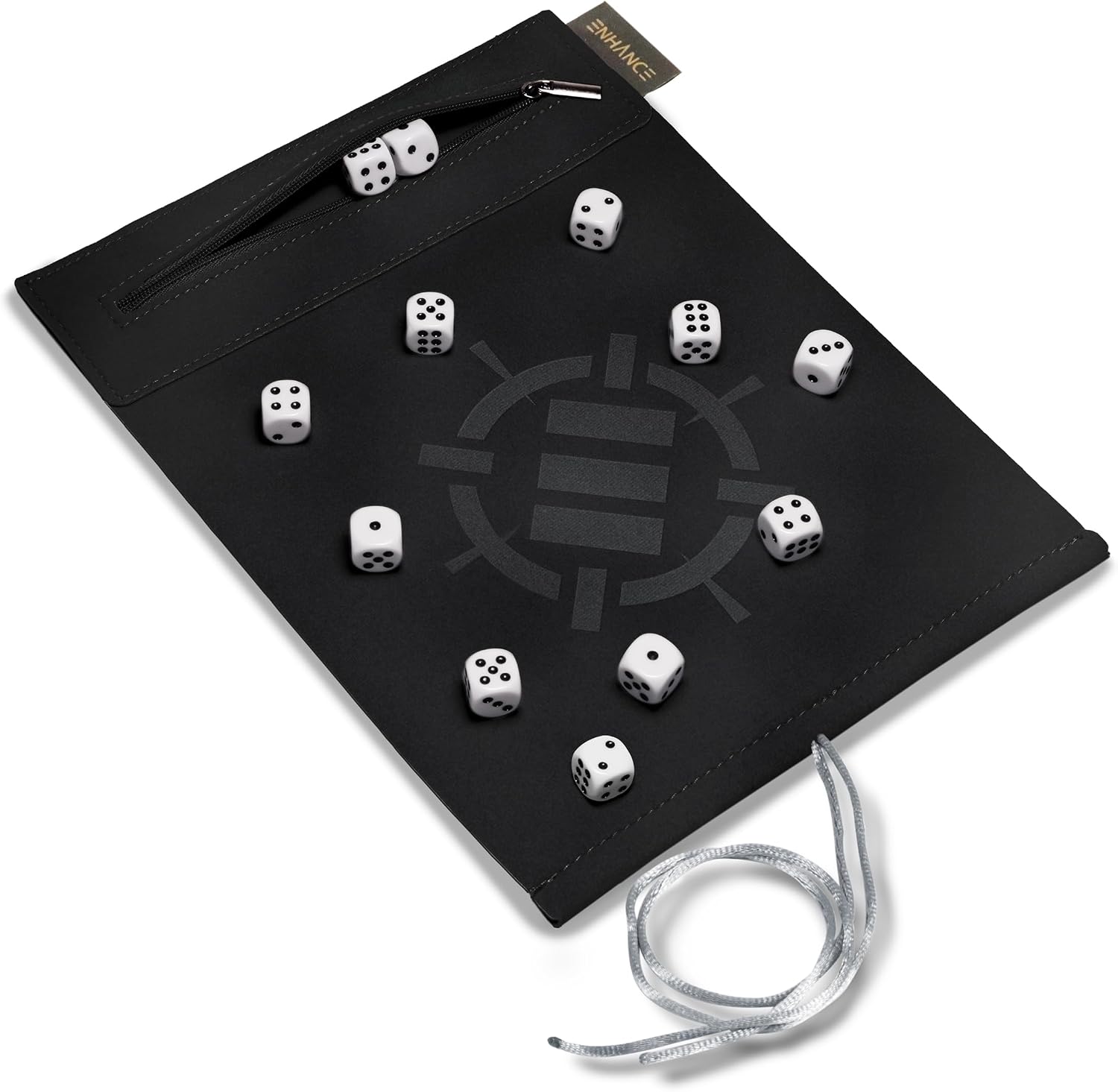 Roll on a Scrol Dice Set (12) - ENHANCE - White/Black