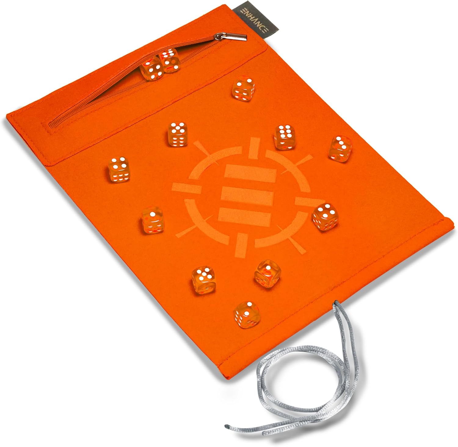 Roll on a Scrol Dice Set (12) - ENHANCE - Orange