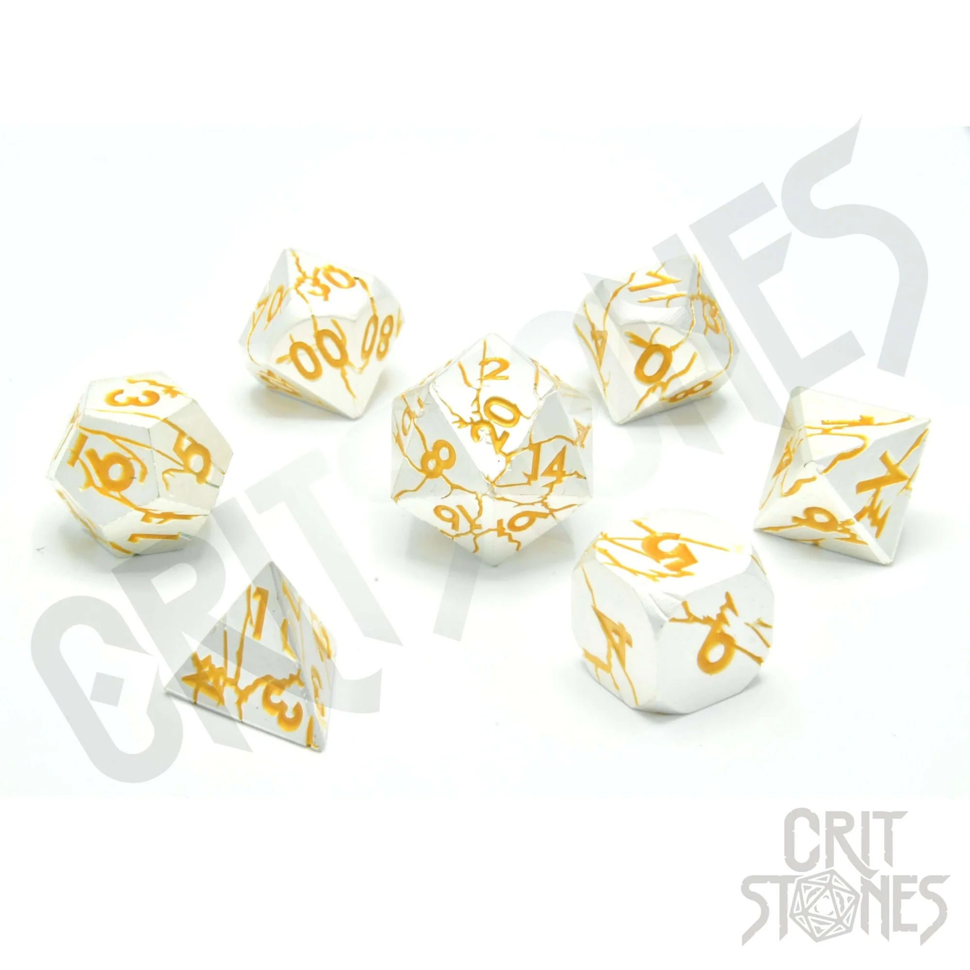 Kocka Set (7) - GlassStaff - Divine Decree Metal RPG Dice Set