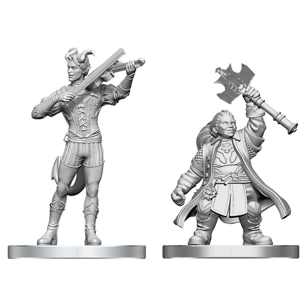 Dungeons & Dragons Nolzur's Marvelous Miniatures  - Tiefling Bard & Dwarf Cleric