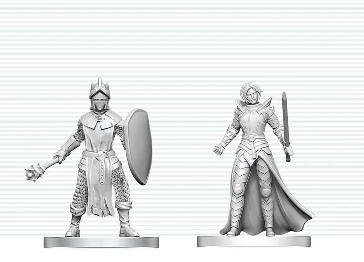 Dungeons & Dragons Nolzur's Marvelous Miniatures - Black Gauntlet & Zhentilar Paladin of Bane
