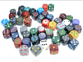 Kocka hracia - speckled / bodkovaná D6 (Bodky)