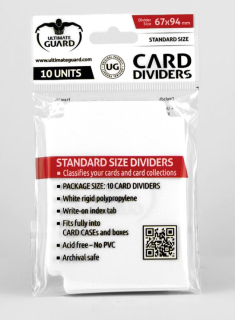 Deck Dividers Ultimate Guard (10) - White - rozdeľovače kariet
