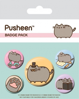 Odznak Pusheen Pin Badges 5-Pack Fancy