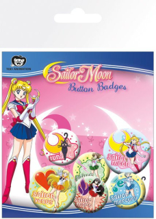 Odznak Sailor Moon Pin Badges 6-Pack Mix