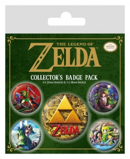 Odznak Legend of Zelda Pin Badges 5-Pack Classics