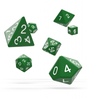 Kocka Set (7) - Oakie Doakie Dice RPG Set Solid - Green