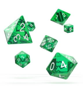 Kocka Set (7) - Oakie Doakie Dice RPG Set Translucent - Green
